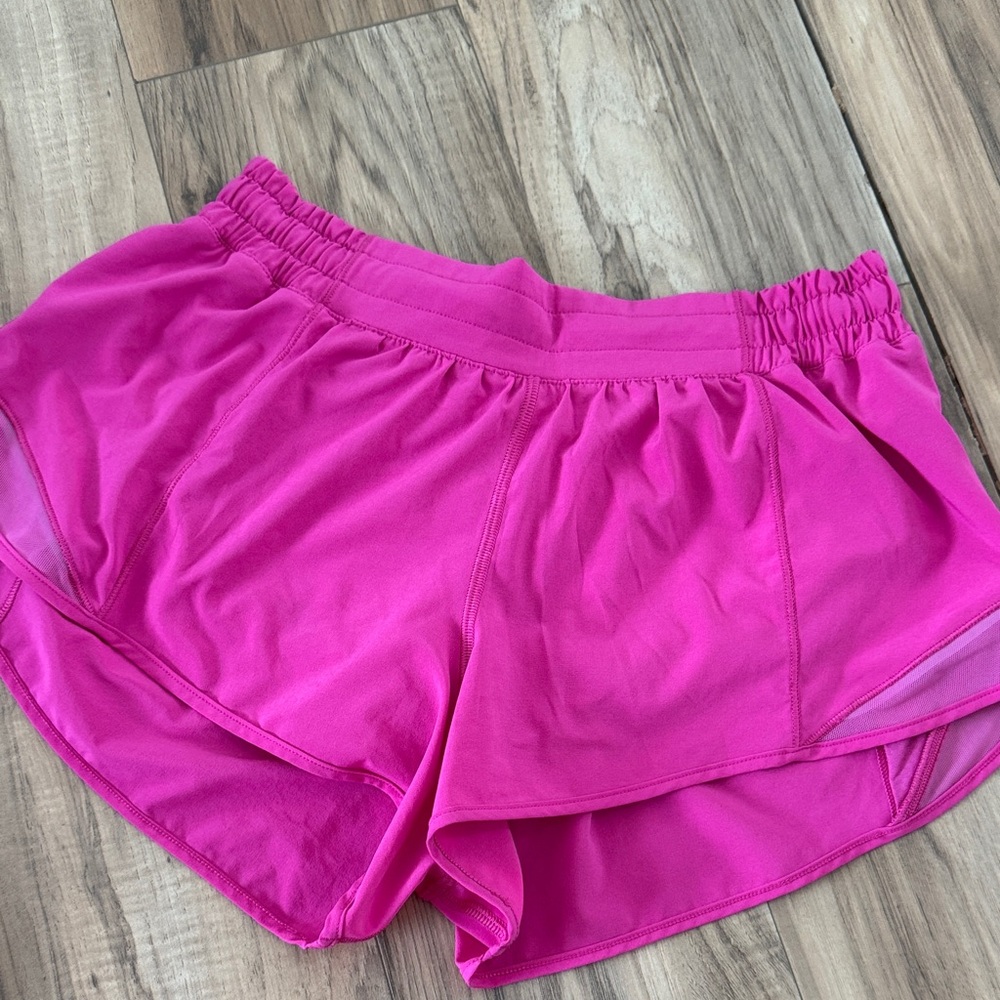 Pink low rise lululemon shorts 2.5 inches